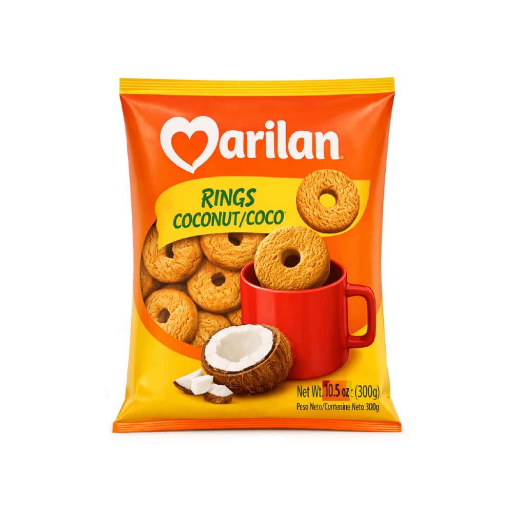 Galleta de coco con forma de rosquilla Rings Marilan (300 g / 10.58 oz) - Miniatura 1