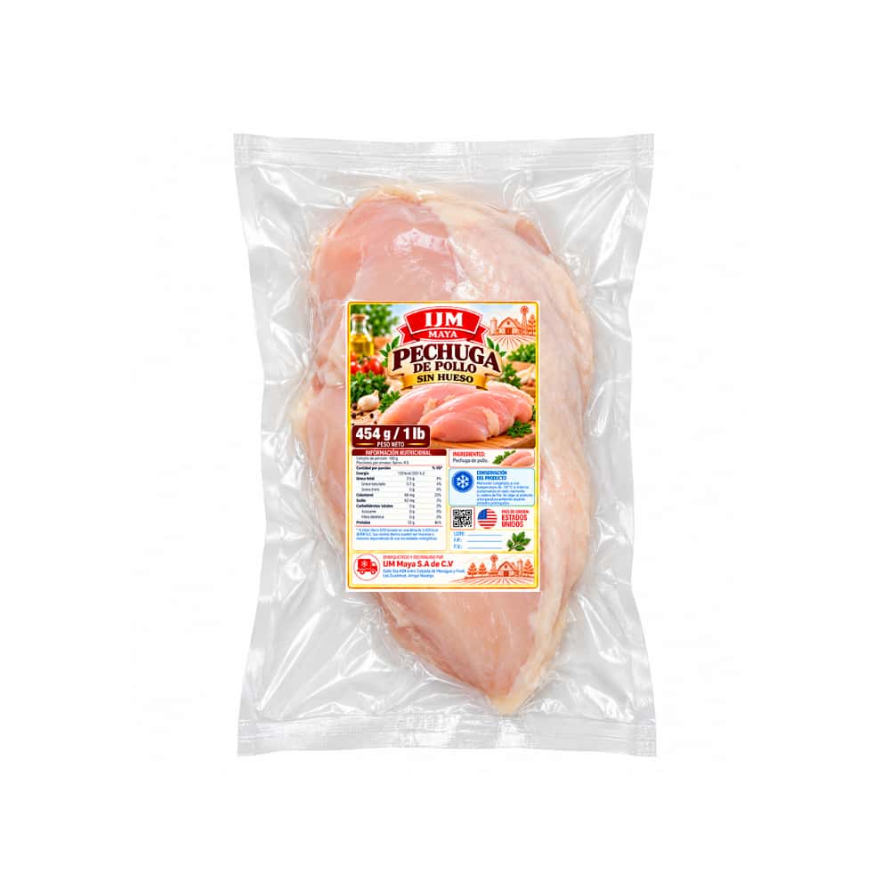 Pechuga de pollo sin hueso IJM Maya (454 g / 1 lb) - Miniatura 1