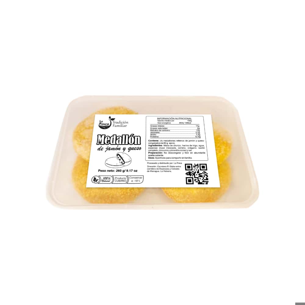 Medallón de jamón y queso La Finca (4 x 60 g / 8.46 oz) - Miniatura 2