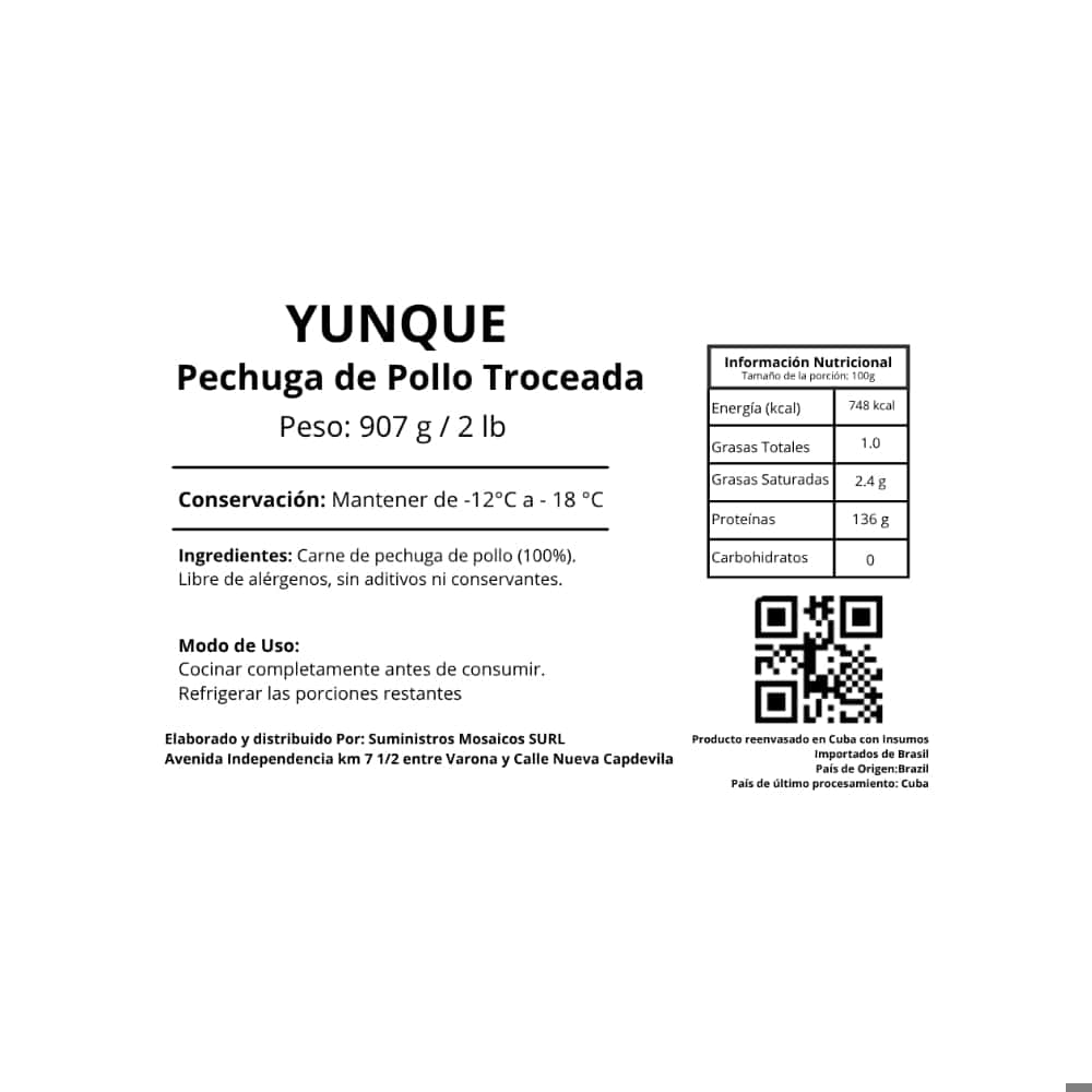 Pechuga de pollo troceada Yunque (907 g / 2 lb) - Miniatura 3