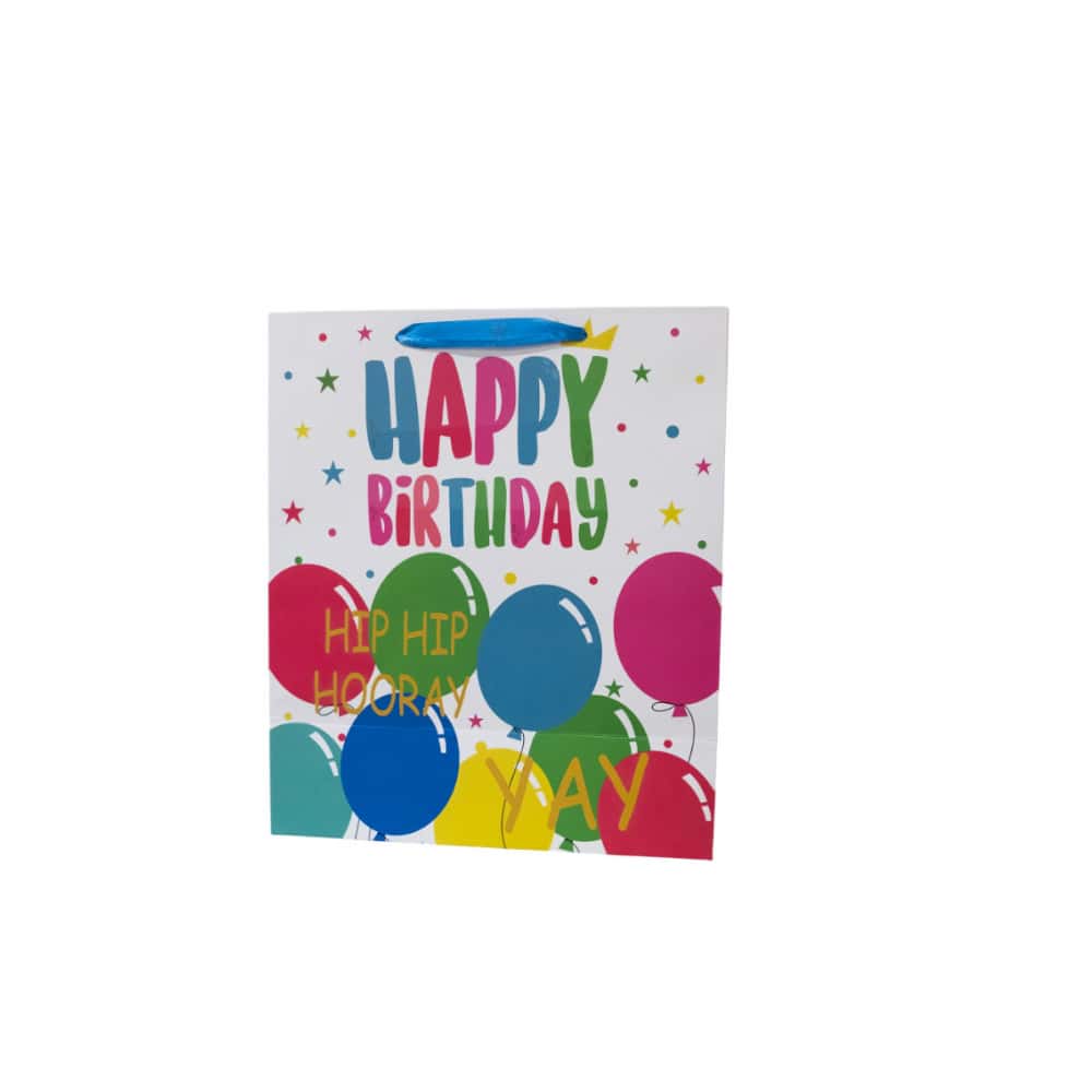 Bolsa de regalo grande con diseño de globos - Miniatura 1