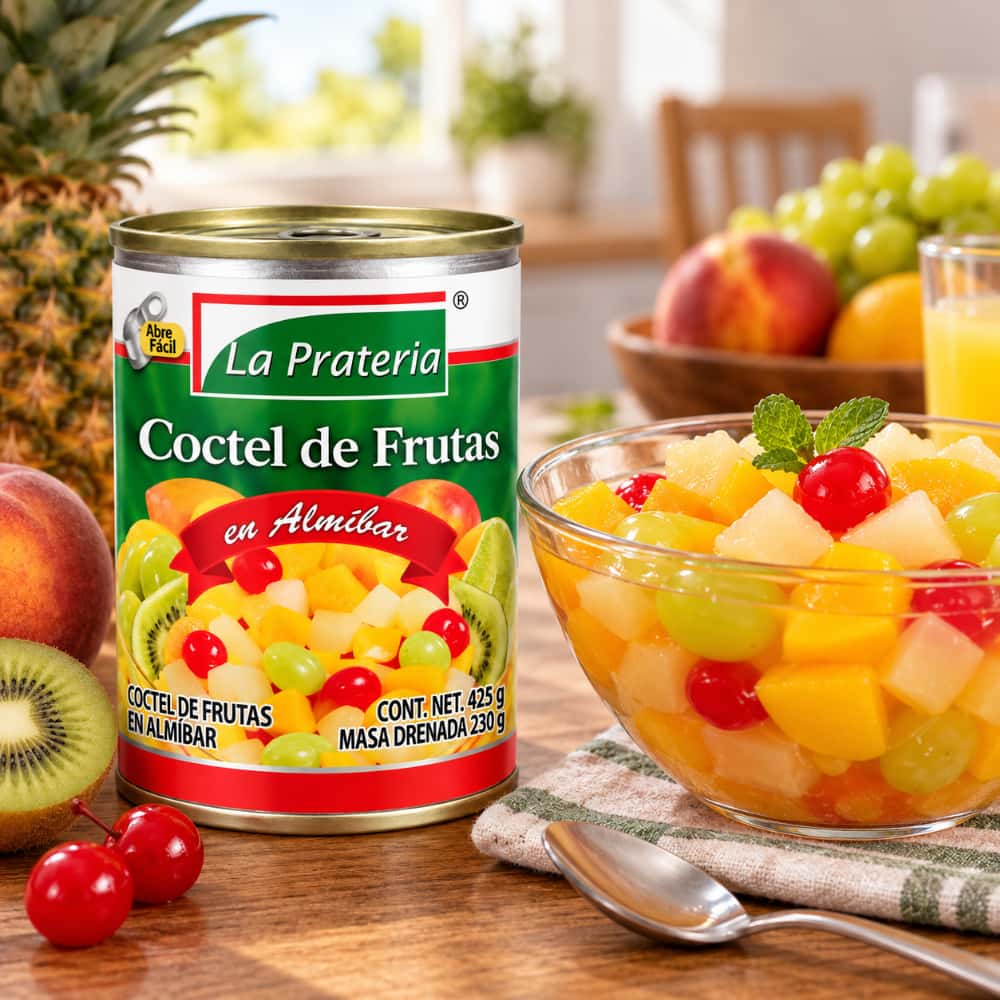 Cóctel de frutas en almíbar La Prateria (425 g / 15 oz) - Miniatura 4