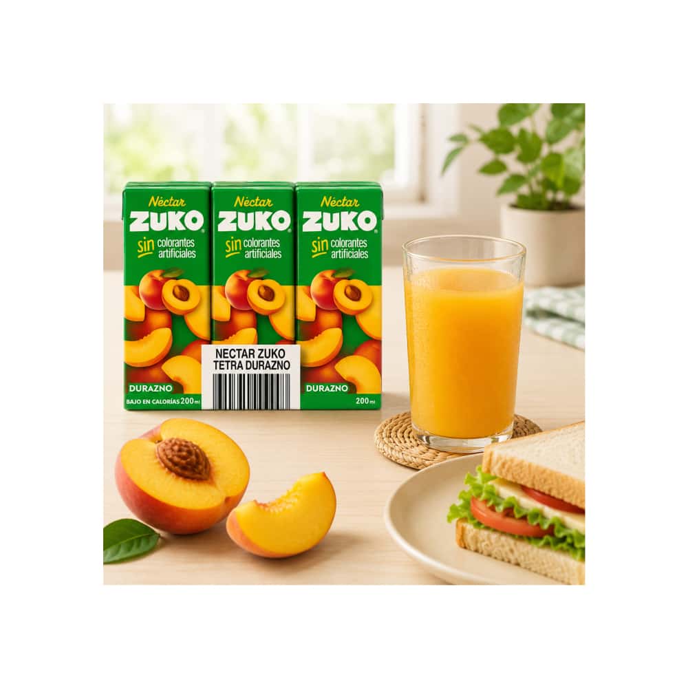 Néctar de durazno Zuko (6 x 200 ml) - Miniatura 4