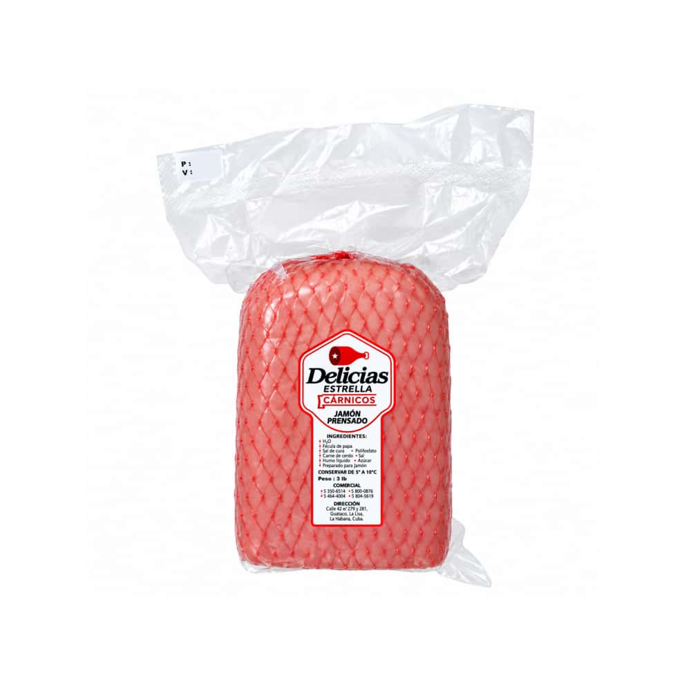 Jamón prensado malla roja Delicias Estrella (1.36 kg / 3 lb) - Miniatura 1