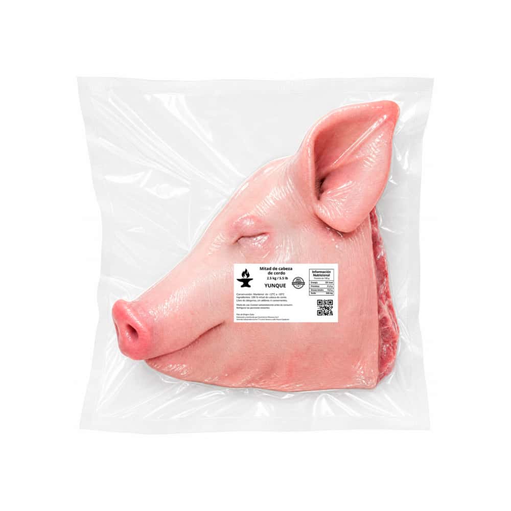 Mitad de cabeza de cerdo Yunque (2.5 kg / 5.5 lb) - Miniatura 2