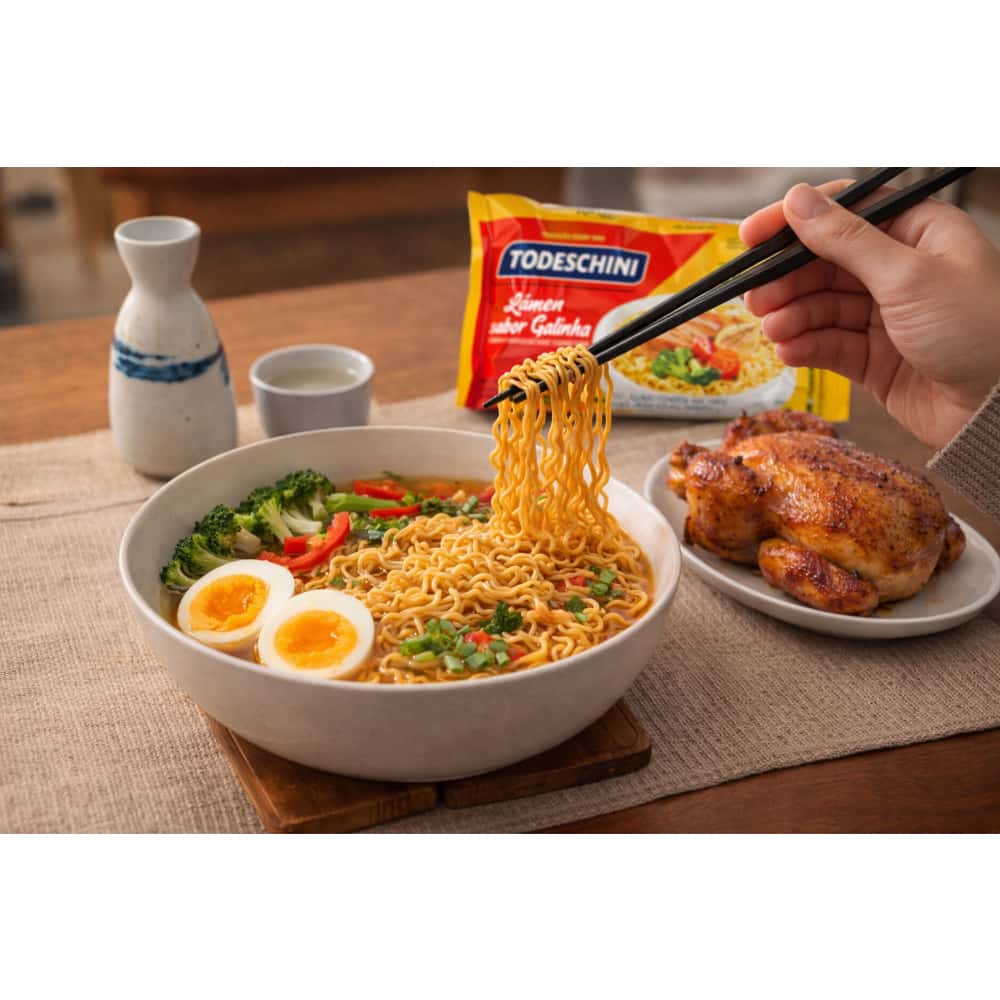 Fideos instantáneos sabor a pollo Todeschini (4 x 85 g / 2.99 oz) - Miniatura 4