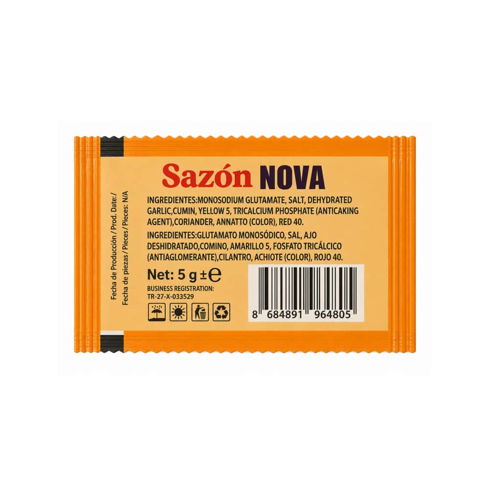 Sazón con cilantro y achiote Nova (25 g) - Miniatura 2