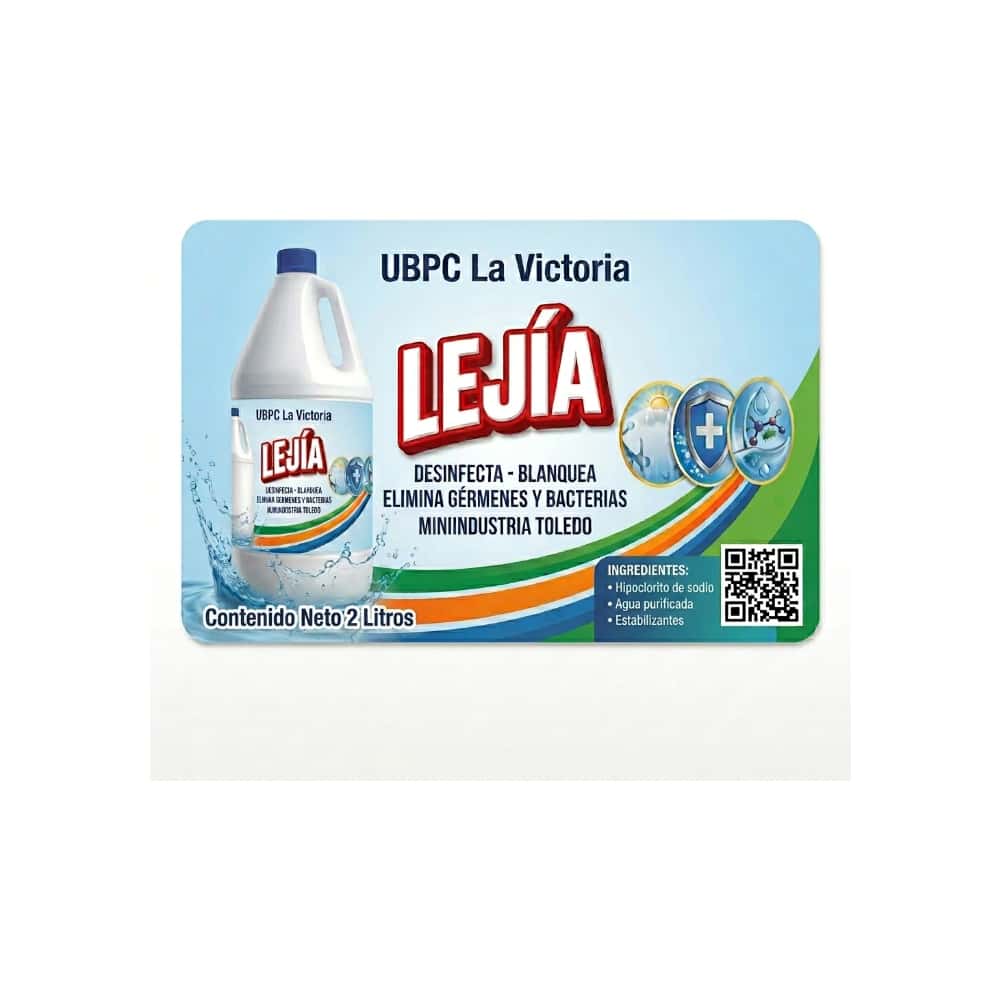 Lejía de cloro concentrada La Victoria (2 L) - Miniatura 2