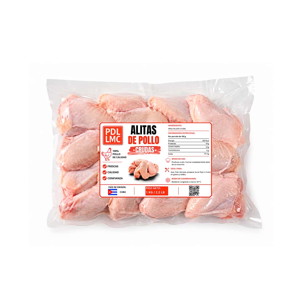 Alitas de pollo crudas PDL LMC (1 kg / 2.2 lb) - Miniatura 2
