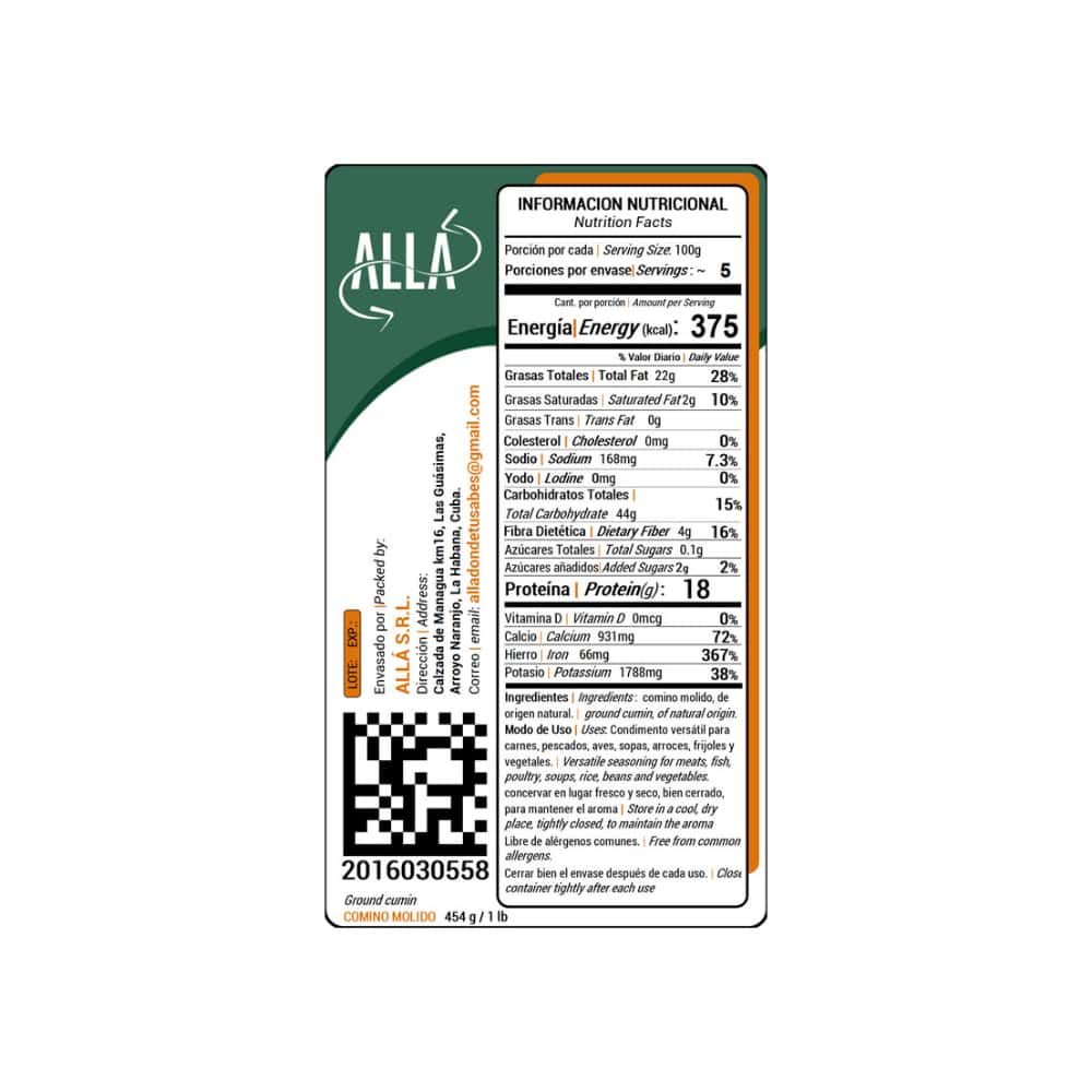 Comino molido ALLÁ (454 g / 1 lb) - Miniatura 7