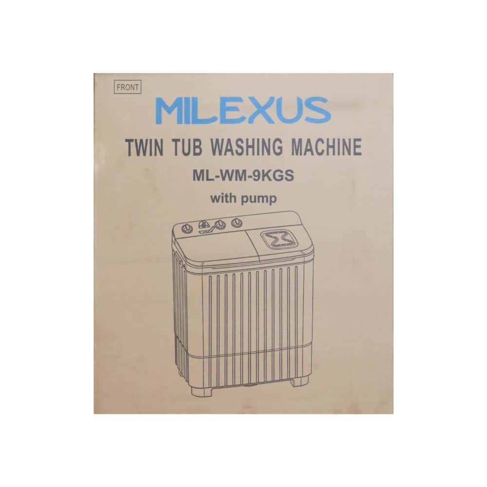 Lavadora semiautomática con bomba 9 Kg negra Milexus ML-WM-9KGS - Miniatura 3
