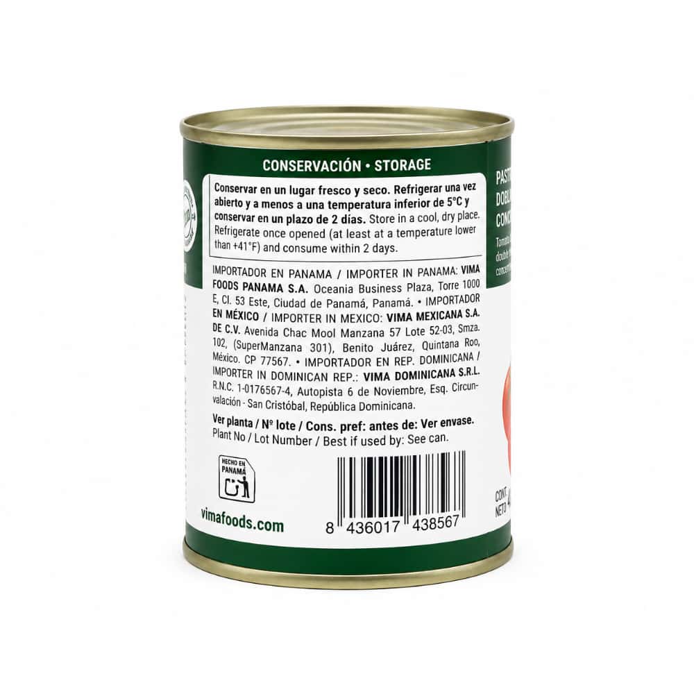 Pasta de tomate doble concentrado Vima Foods (400 g / 14 oz) - Miniatura 3