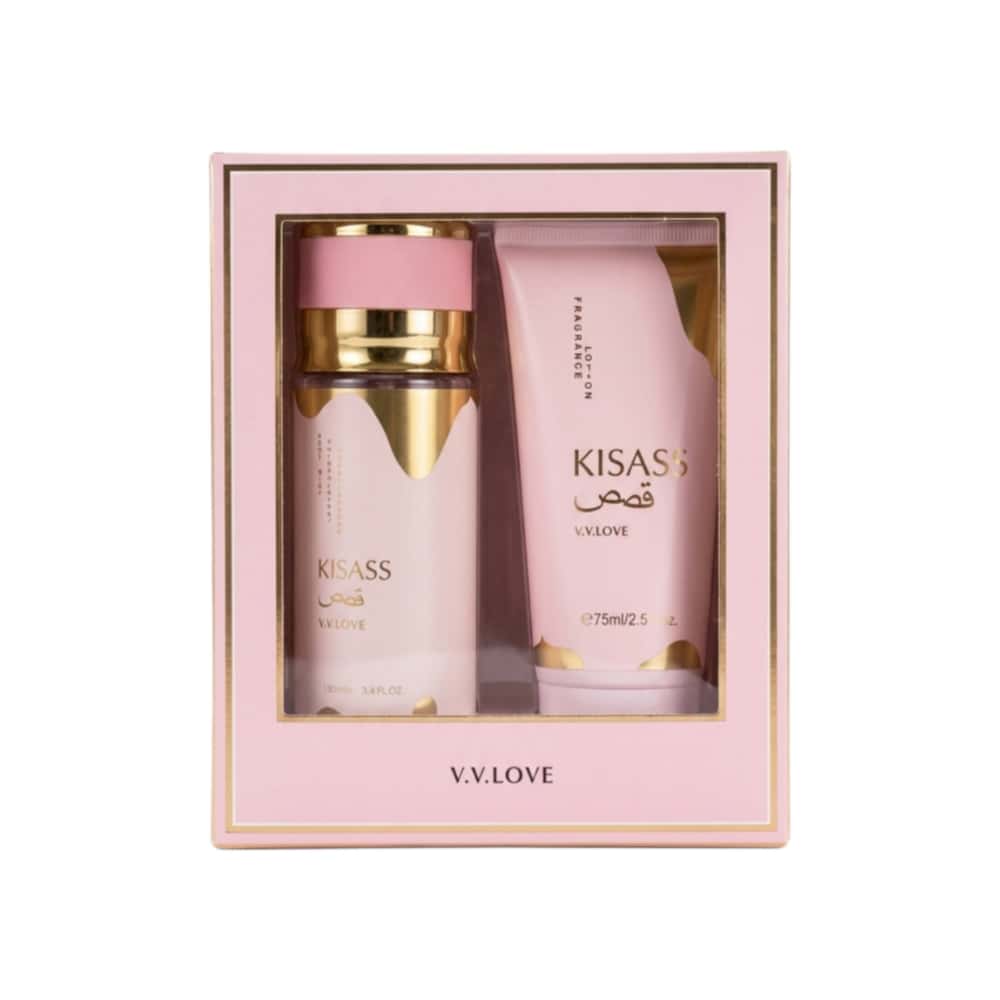 Set de perfume y crema corporal KISASS V.V.LOVE - Miniatura 1
