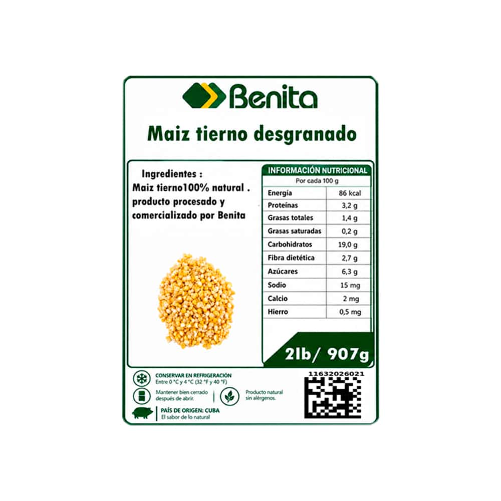 Maíz tierno desgranado Benita (907 g / 2 lb) - Miniatura 2