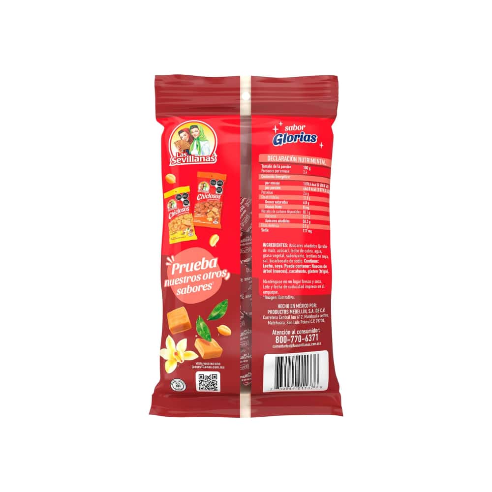 Caramelos suaves sabor a dulce de leche con nuez Chiclosos Las Sevillanas (240 g / 8.4 oz) - Miniatura 5
