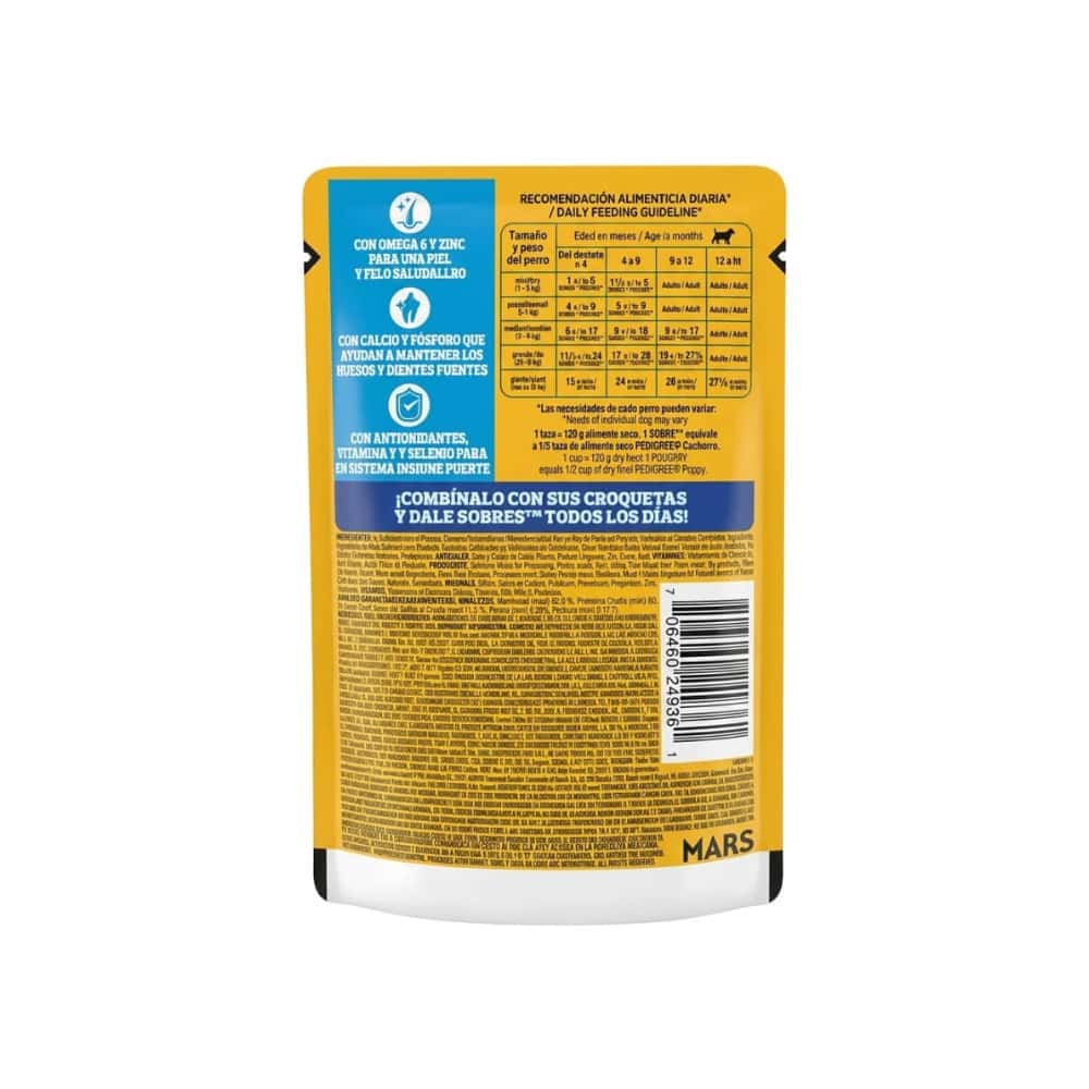 Comida para perros cachorros sabor pollo en filete Pedigree (100 g / 3.5 oz) - Miniatura 4