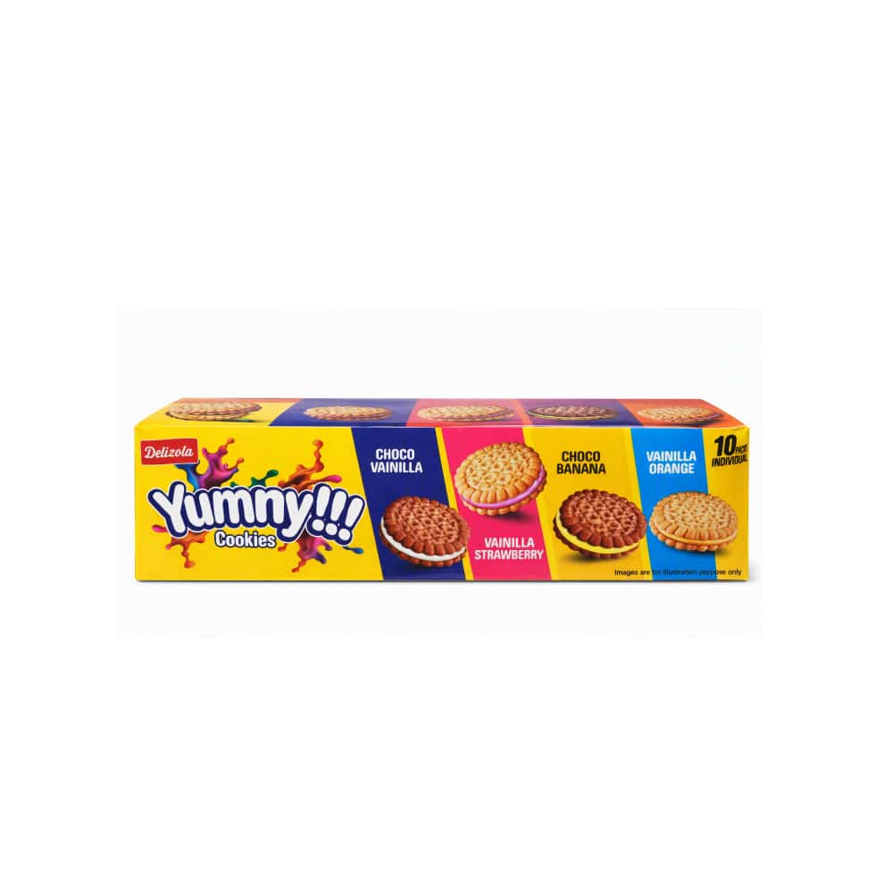 Galletas dulces rellenas de sabores variados Yummy Delizola (10 x 35 g / 1.23 oz) - Miniatura 2