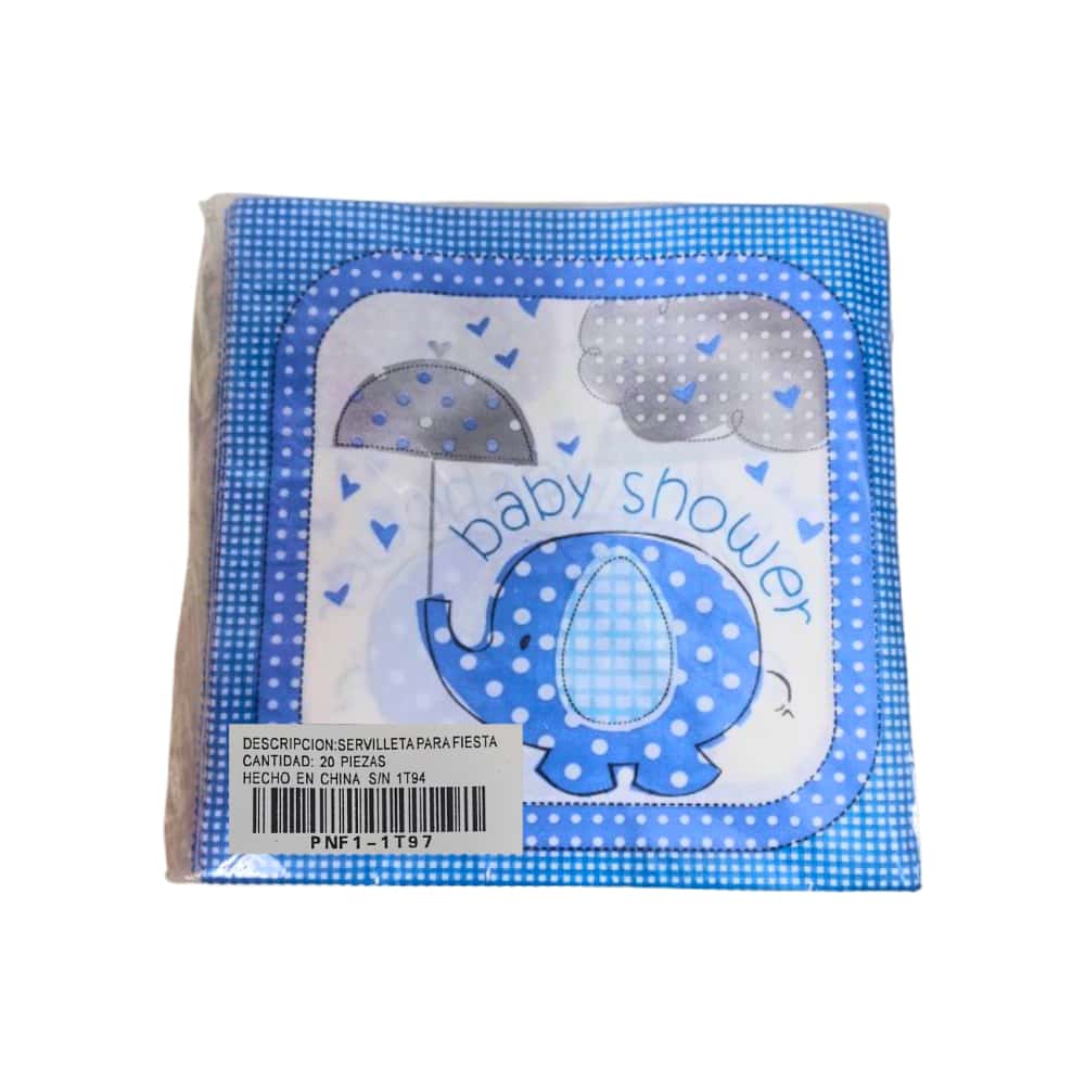 Servilletas azules Baby Shower (20 U) - Miniatura 4