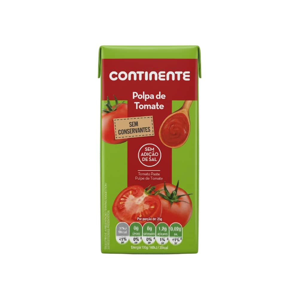 Pulpa de tomate pasteurizada Continente (350 g / 12.35 oz) - Miniatura 1