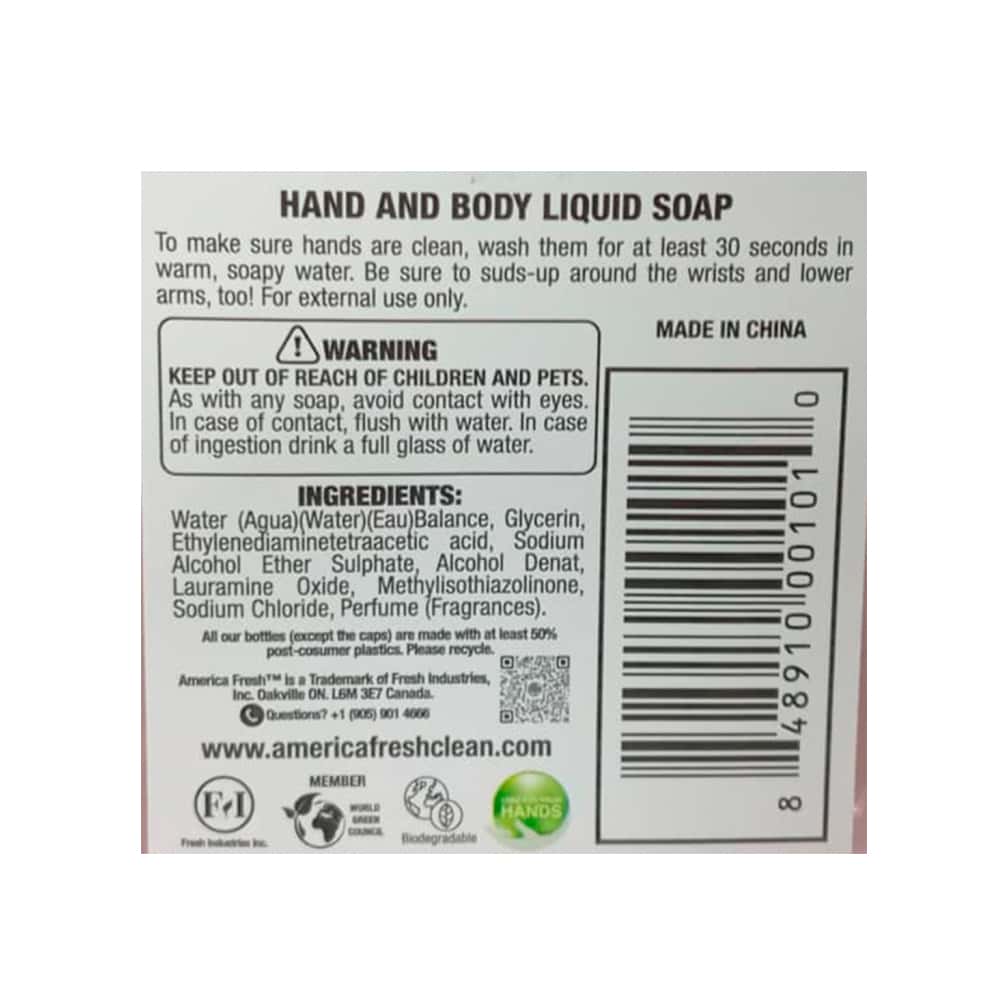 Jabón líquido de rosas para manos América Fresh (300 ml / 10.10 oz) - Miniatura 3