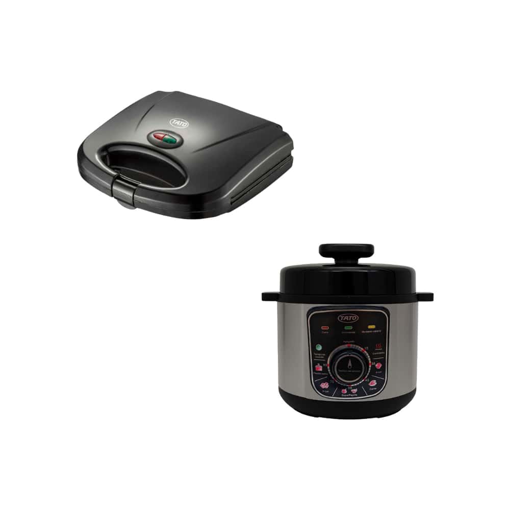 Olla reina a presión eléctrica de 5 L Tato VRC-50 + Sandwichera eléctrica antiadherente de color negro TATO H103 - Miniatura 1