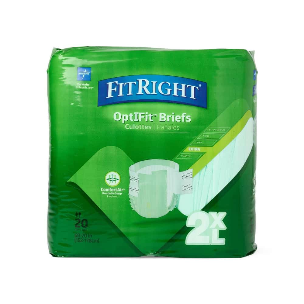 Pañales -culeros- desechables para adultos FitRight Talla XXL (20 U) - Miniatura 3