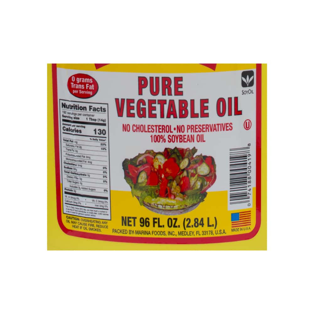 Aceite puro de soya Marina (2.84 L) - Miniatura 4