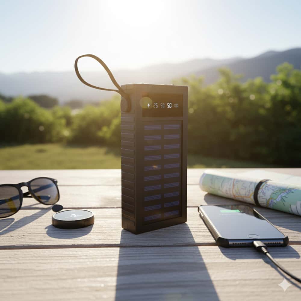 Cargador portátil con linterna LED y panel solar de 10000 mAh Linkmax - Miniatura 5