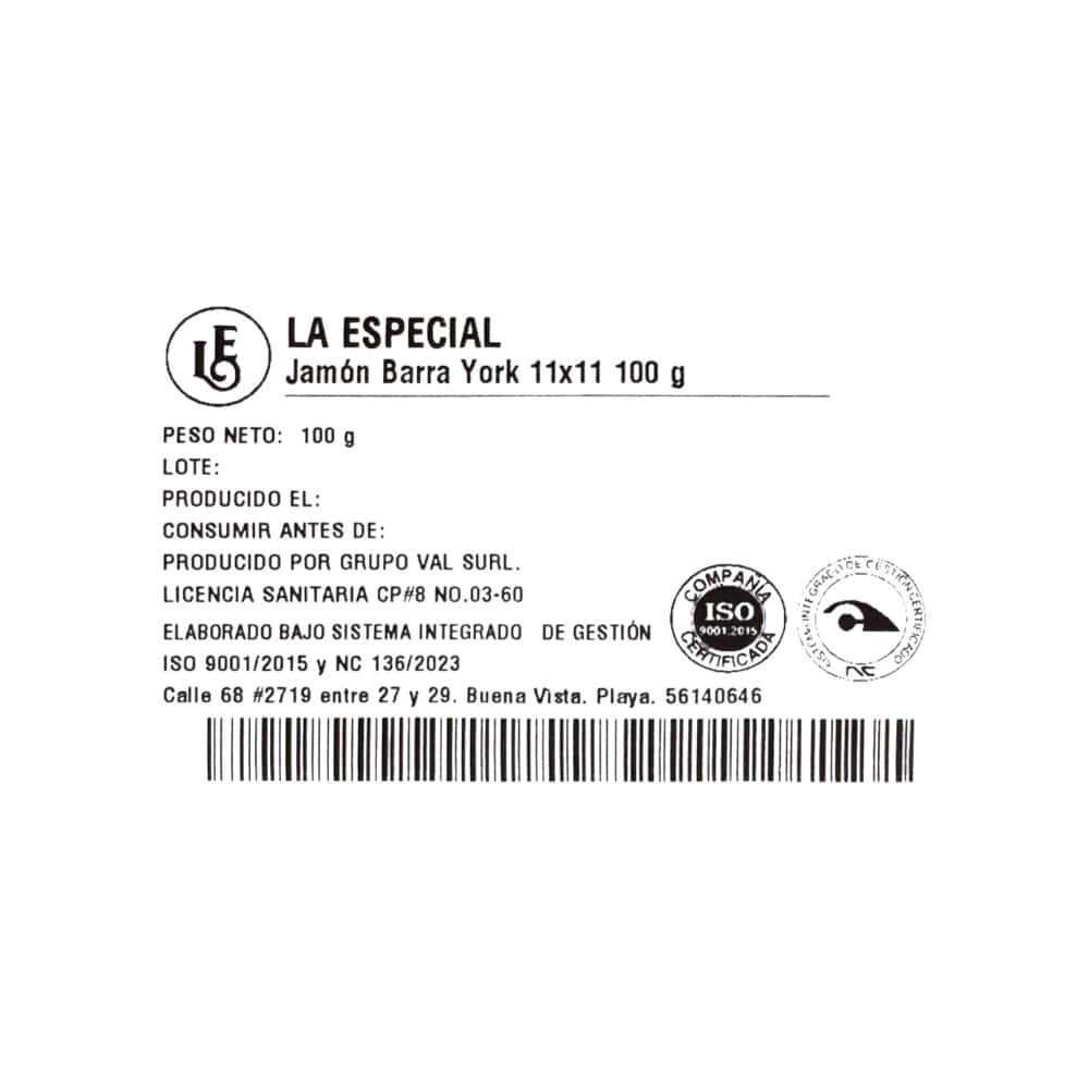 Jamón Barra York La Especial (100 g / 3.5 oz) - Miniatura 2