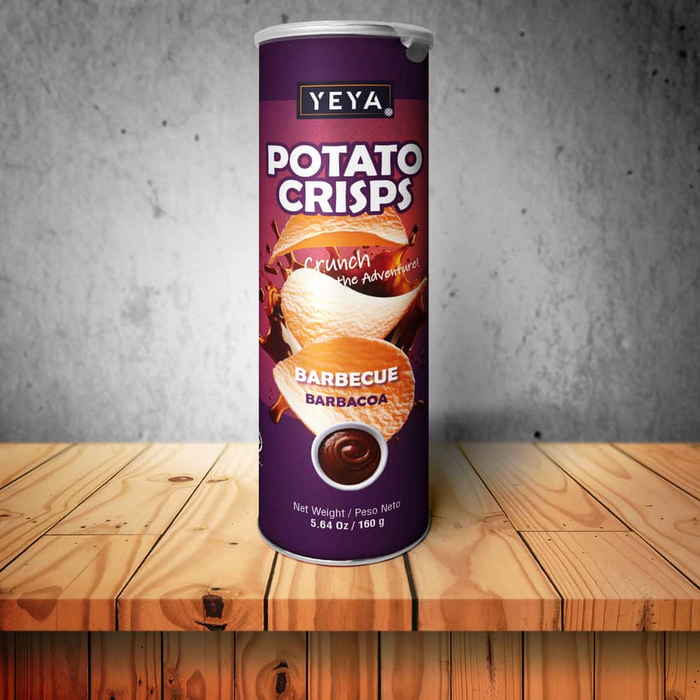 Papas fritas crujientes sabor a salsa barbacoa YEYA (14 x 160 g / 5.64 oz) - Miniatura 3