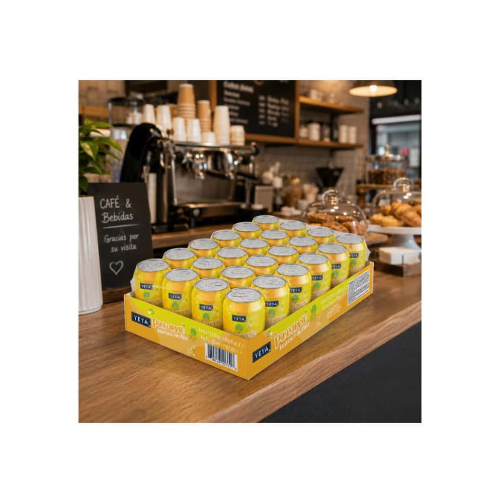 Caja de refresco gaseado de piña YEYA (24 x 330 ml) - Miniatura 2