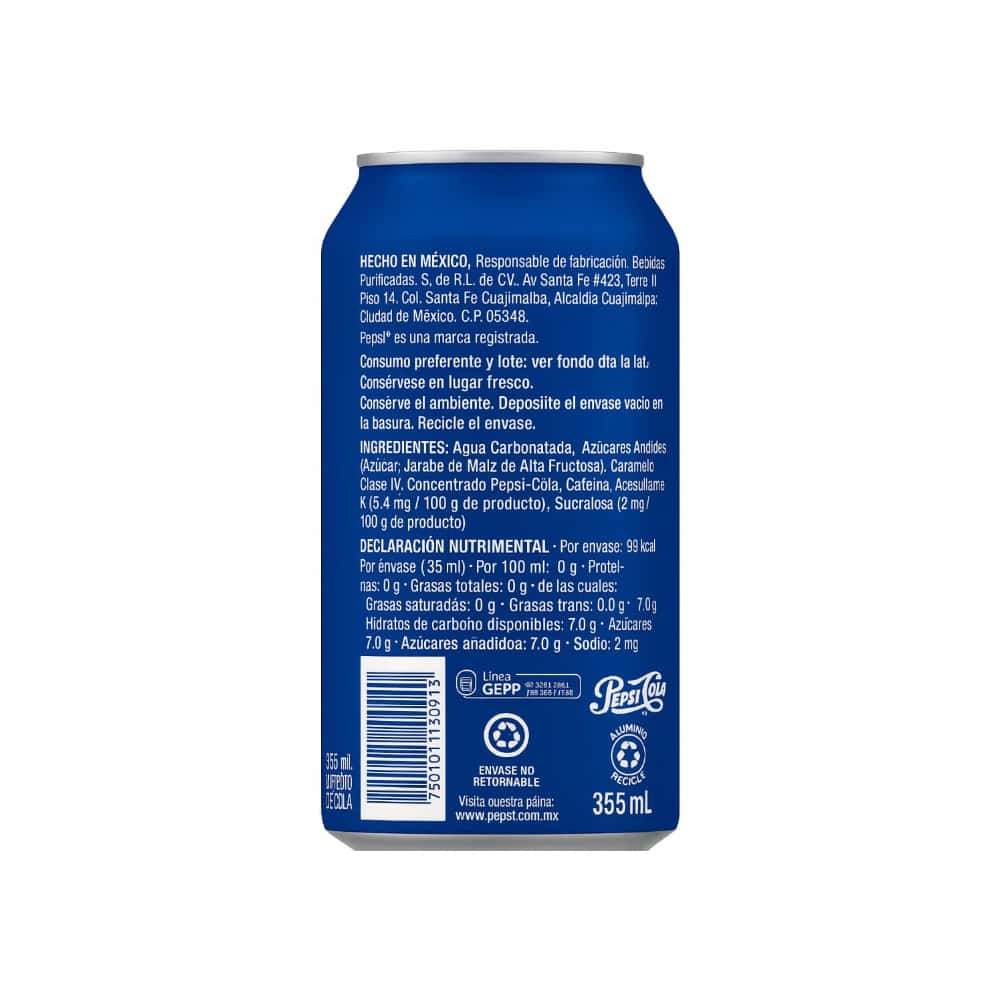 Refresco de cola Pepsi (6 x 355 ml / 12.52 oz) - Miniatura 2