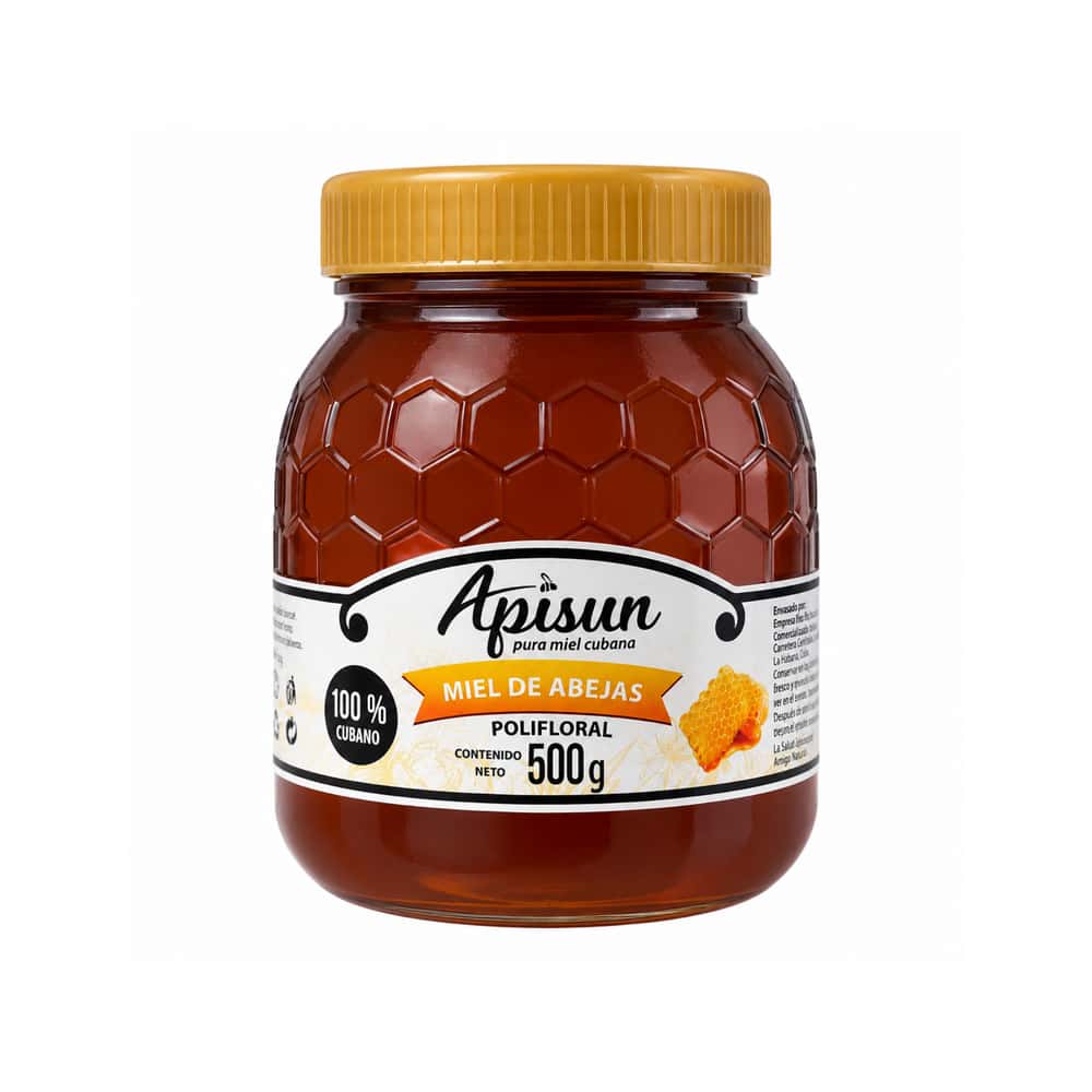 Miel de abejas polifloral 100% natural Apisun (500 g / 1.1 lb) - Miniatura 1