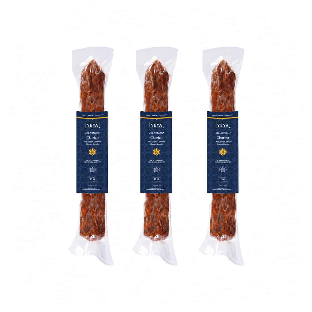 Chorizo curado tipo vela YEYA (3 x 454 g / 16 oz) - Miniatura 1