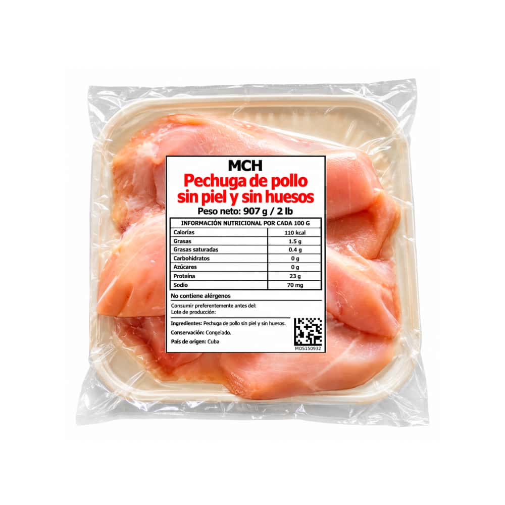 Pechuga de pollo sin piel y sin huesos MCH (907 g / 2 lb) - Miniatura 1