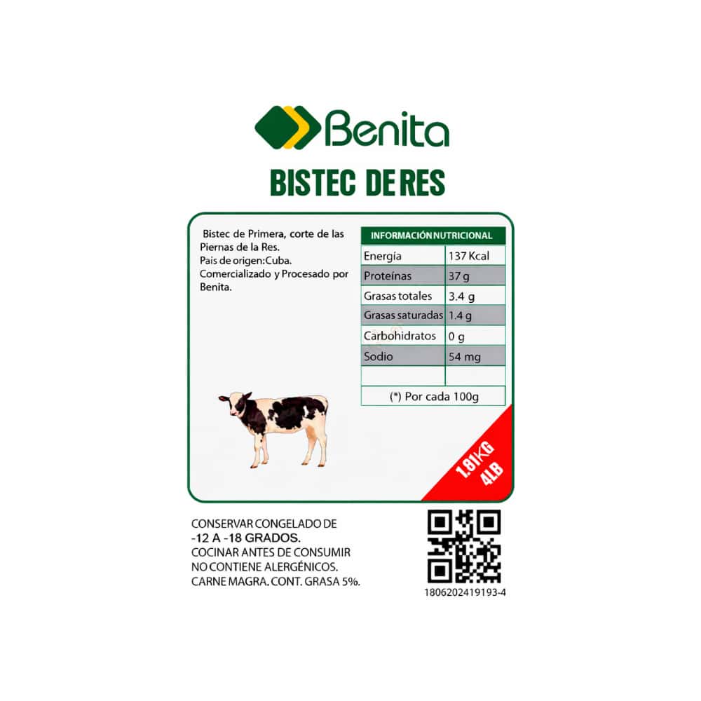 Bistec de res de primera Benita (1.81 kg / 4 lb) - Miniatura 2