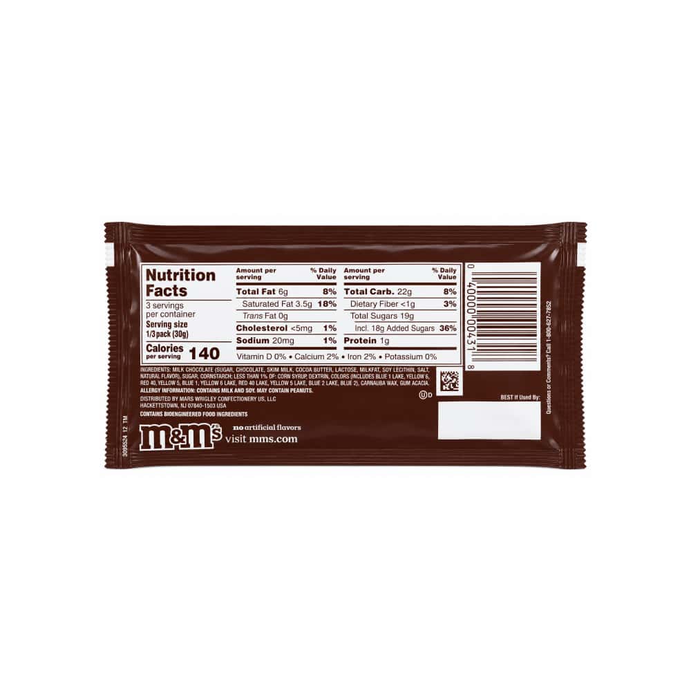 Chocolate con leche M&M's (89 g / 3.14 oz) - Miniatura 3