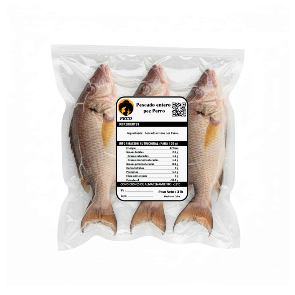 Pescado entero pez perro Peco (1.36 kg / 3 lb) - Miniatura 2
