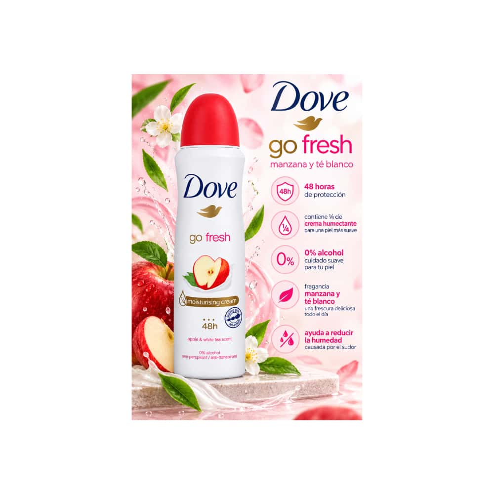 Desodorante en spray antitranspirante de manzana Dove (150 ml) - Miniatura 4