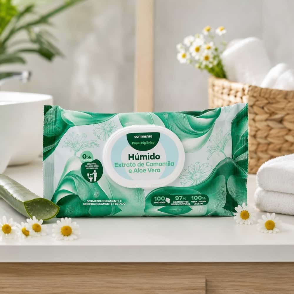 Papel higiénico húmedo con manzanilla y aloe vera Continente (100 U) - Miniatura 4