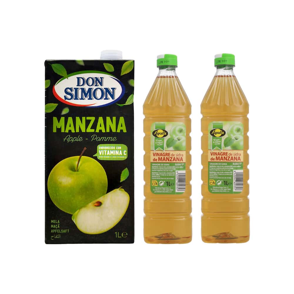 Zumo - jugo - de manzana enriquecido con vitamina C +  vinagre de sidra de manzana - Miniatura 1