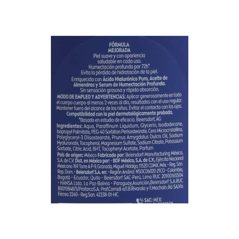 Crema corporal 72h Milk Nutritiva Nivea (100 ml) - Miniatura 2