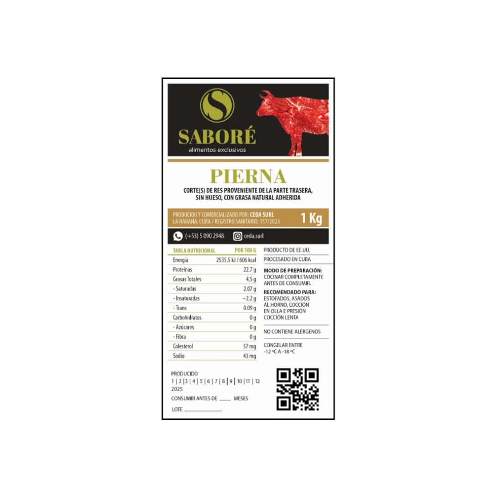 Pierna de res deshuesada Saboré (1 kg / 2.2 lb) - Miniatura 3