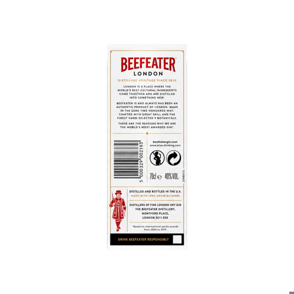 Ginebra 40 % vol Beefeater (700 ml) - Miniatura 6
