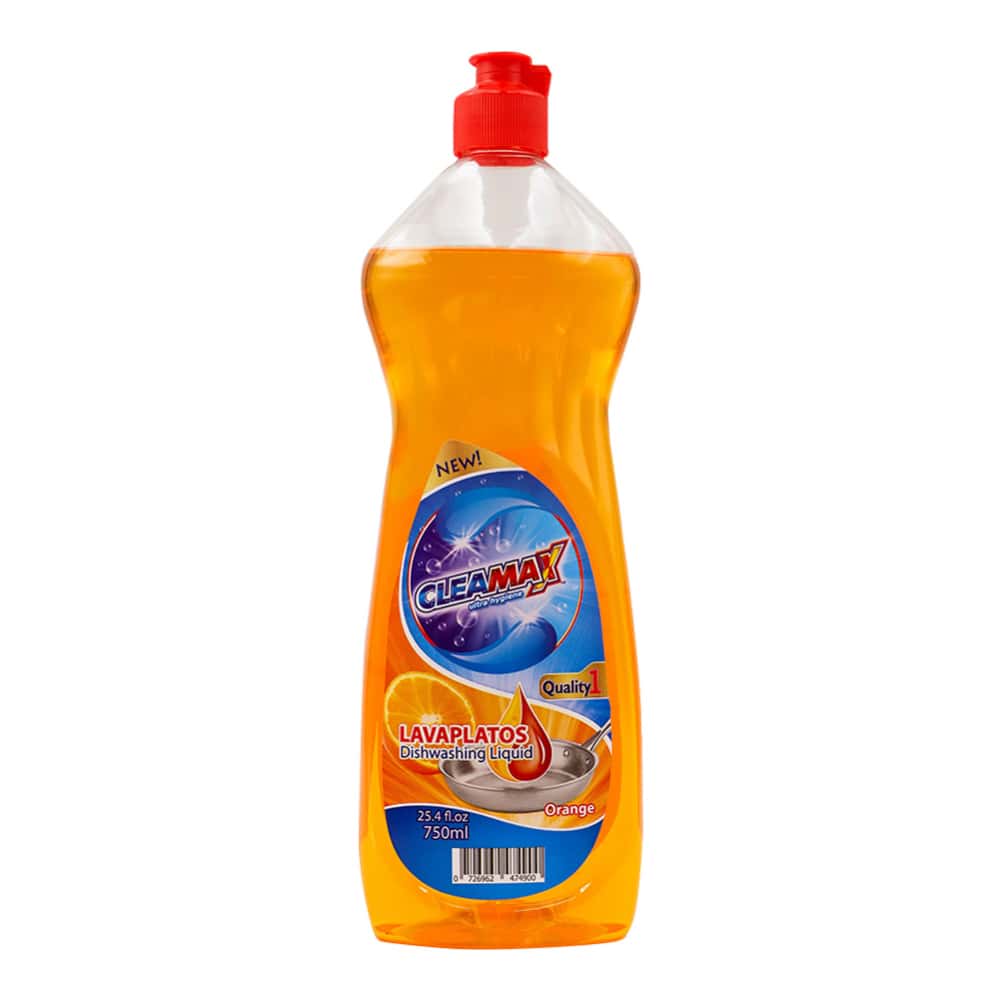 Detergente líquido lavavajillas aroma naranja Cleamax (750 ml) - Miniatura 1