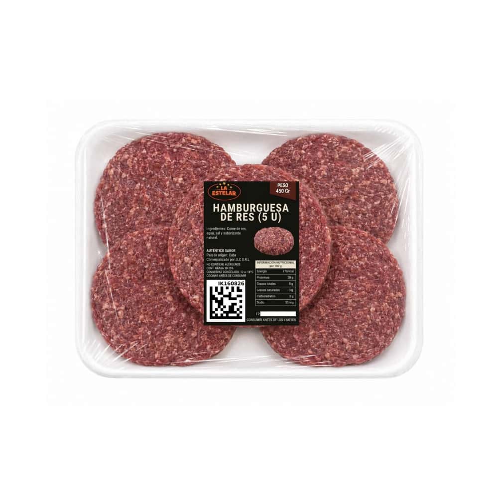 Hamburguesas de res La Estelar (450 g / 15.8 oz) - Miniatura 1