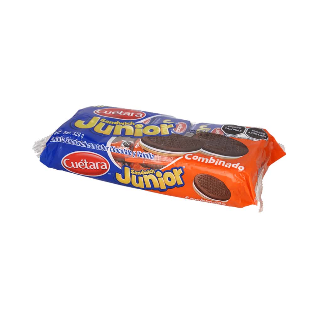 Galletas sandwich con sabor chocolate y vainilla Junior Cuétara (320 g / 11.28 oz) - Miniatura 2