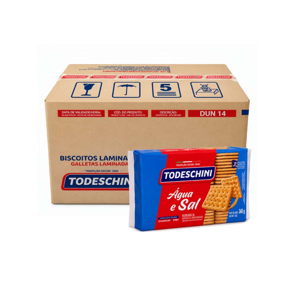 Galletas agua y sal Todeschini (20 x 360 g / 12 oz) - Miniatura 1