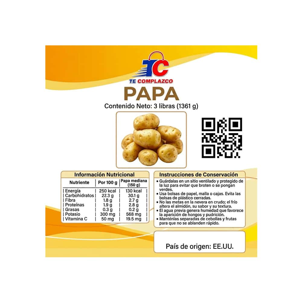 Papas Te Complazco (1.36 kg / 3 lb) - Miniatura 2