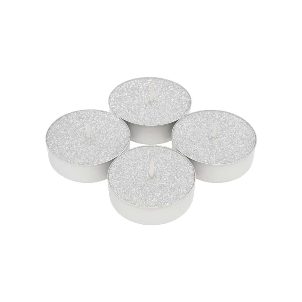 Velas de navidad color plata con purpurina, Casa y Menaje (4 U) - Miniatura 4